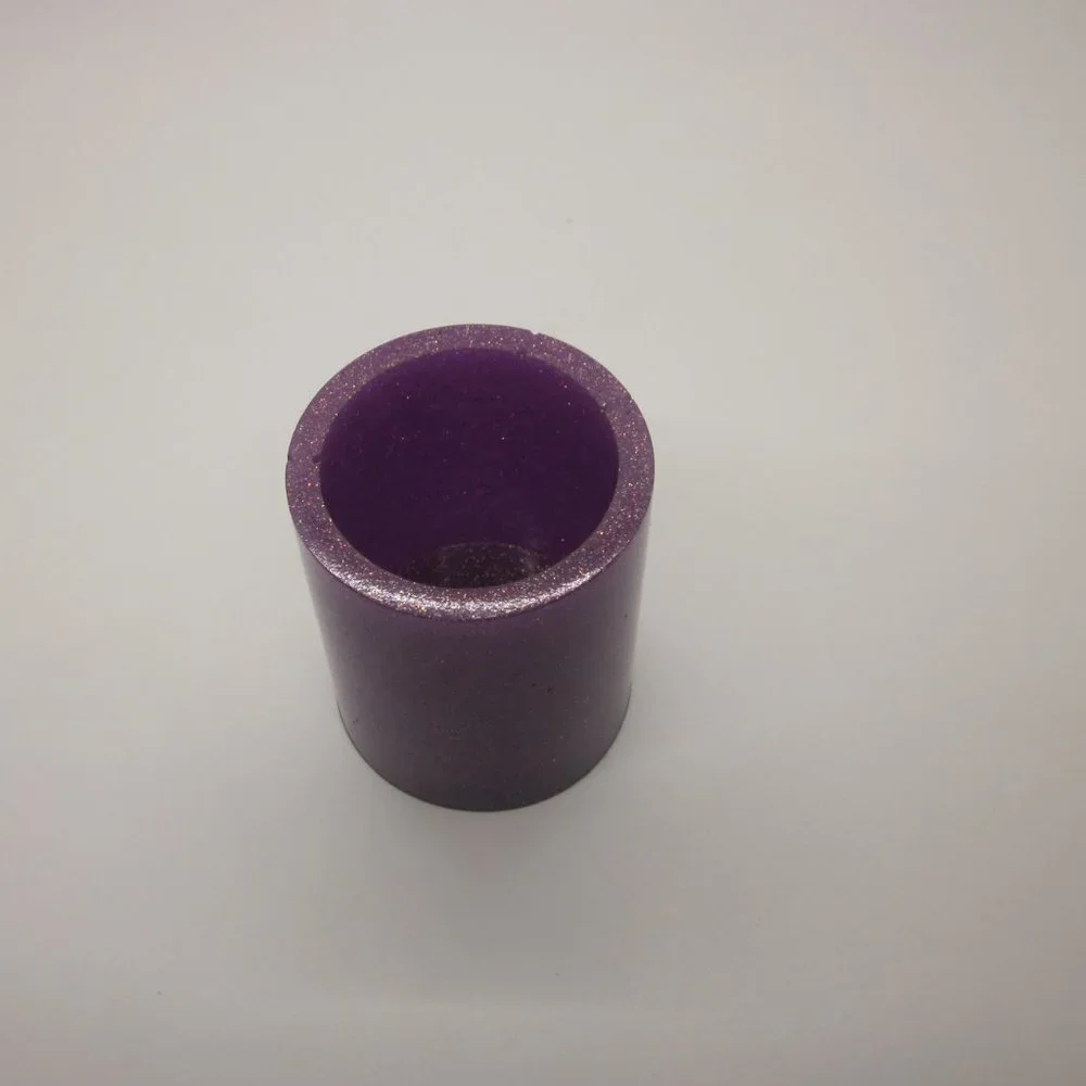 Very Small Purple Pen Holder / Small Make Up Brush Holder / Room / Desk Decor
